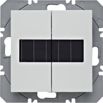 Berker S.1 - B.3 - B.7 Solar Funkwandsender 2fach flach polarweiß matt 